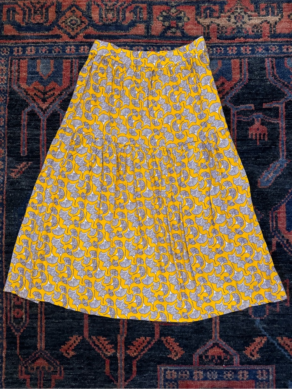 NWT Compañia Fantastica Ginko Leaf Midi Skirt